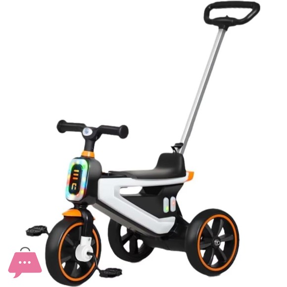 New Style Children Tricycle Baby Trike with Music and Light Kids Trike with Push Car