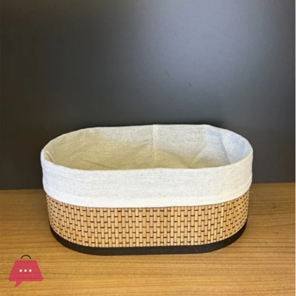 Oval Wicker Basket Decorative Home Organizer Organizer Multi-Purpose Bamboo Basket Set of 3