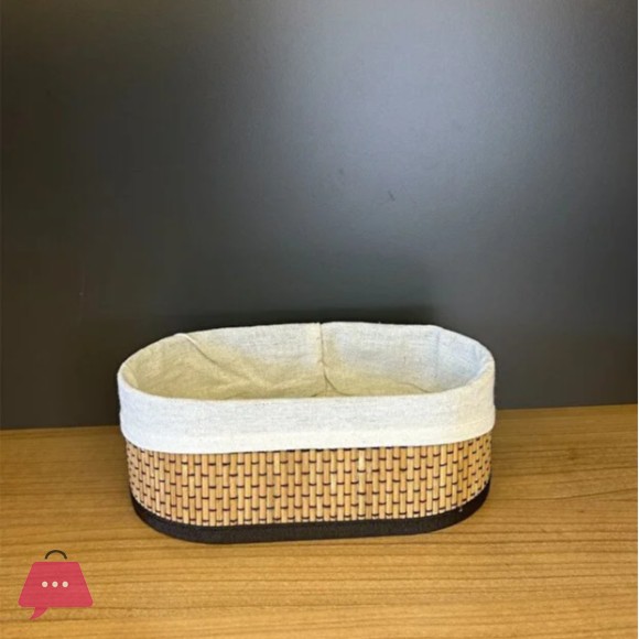 Oval Wicker Basket Decorative Home Organizer Organizer Multi-Purpose Bamboo Basket Set of 3