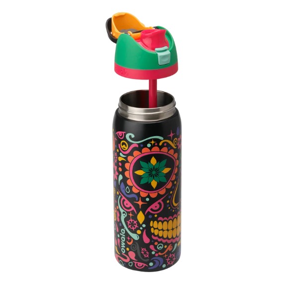 Owala 32oz Color Drop FreeSip Sugar Skull Water Bottle Glow in the Dark - Limited Edition