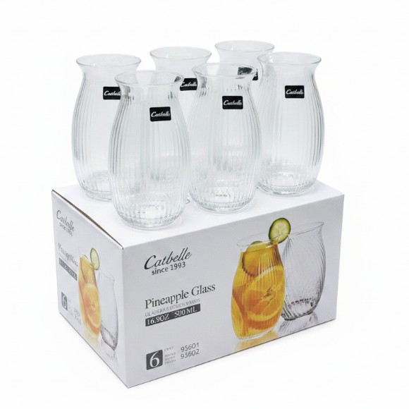 Pineapple Drinking Glasses Pack of 6