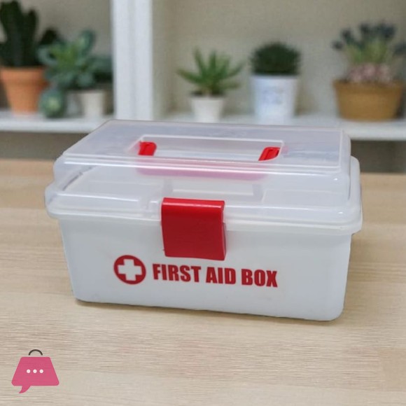 Plastic First Aid Box – Durable Heavy Duty Medicine Storage Cabinet & Organizer for Safety