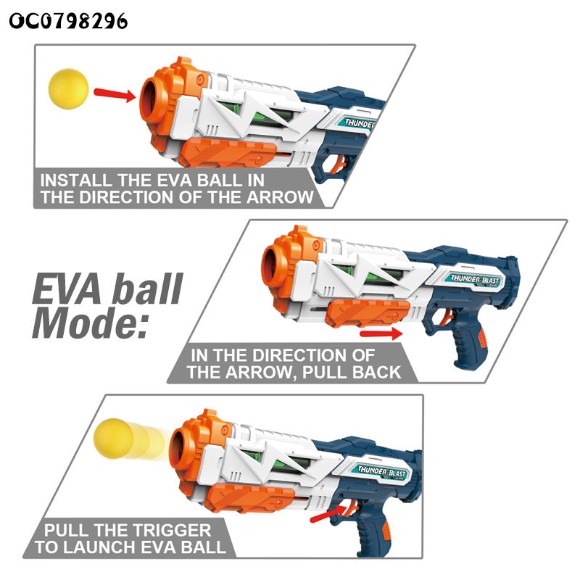 Plastic Shooting Rubber Foam Balls Air Gun Game for Children