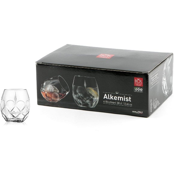 RCR Alkemist Tilting Luxury Crystal Glass 380 ml Set of 6 - 274320