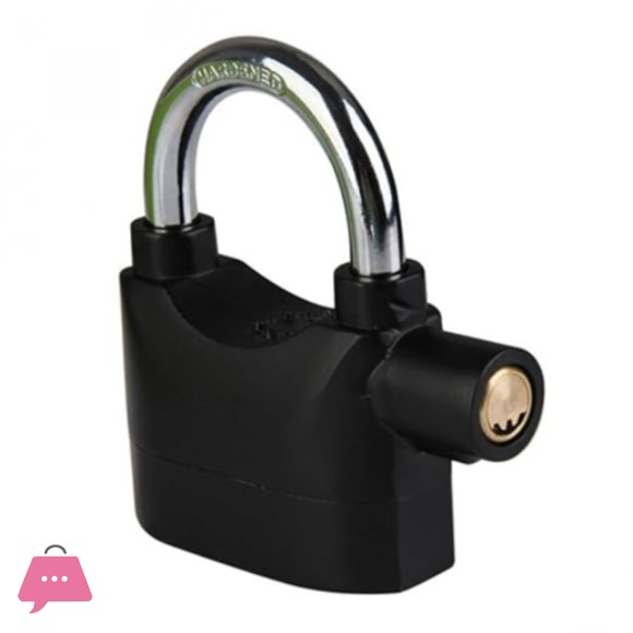 Rechargeable Alarm Padlock Anti-Theft Siren Security Lock for Outdoor Gates Storage Units Shops & Vehicles