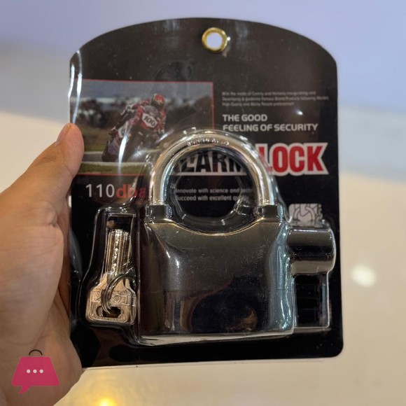 Rechargeable Alarm Padlock Anti-Theft Siren Security Lock for Outdoor Gates Storage Units Shops & Vehicles