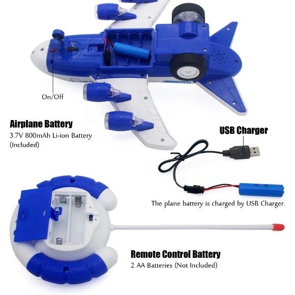 Remote Control Four-channel Large Plane Story-telling Steering Wheel Rc Plane For Kids Birthday Gifts