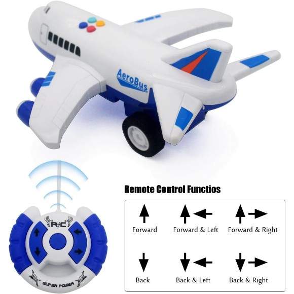 Remote Control Four-channel Large Plane Story-telling Steering Wheel Rc Plane For Kids Birthday Gifts