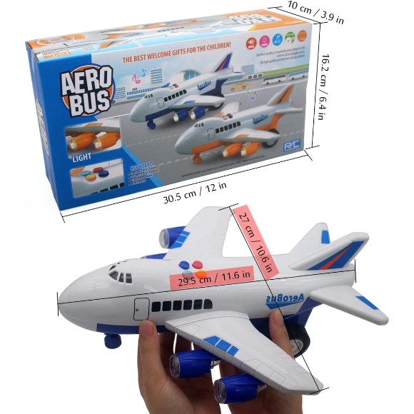 Remote Control Four-channel Large Plane Story-telling Steering Wheel Rc Plane For Kids Birthday Gifts
