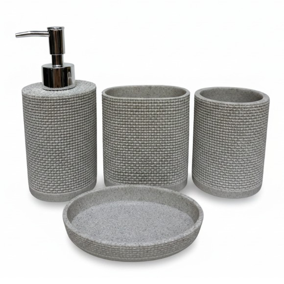 Resin Bathroom Set - 4Pcs