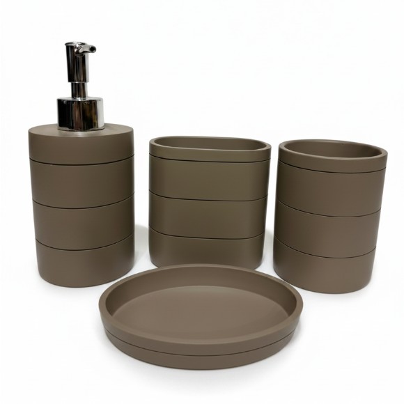 Resin Bathroom Set - 4Pcs