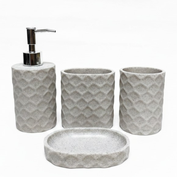 Resin Bathroom Set - 4Pcs
