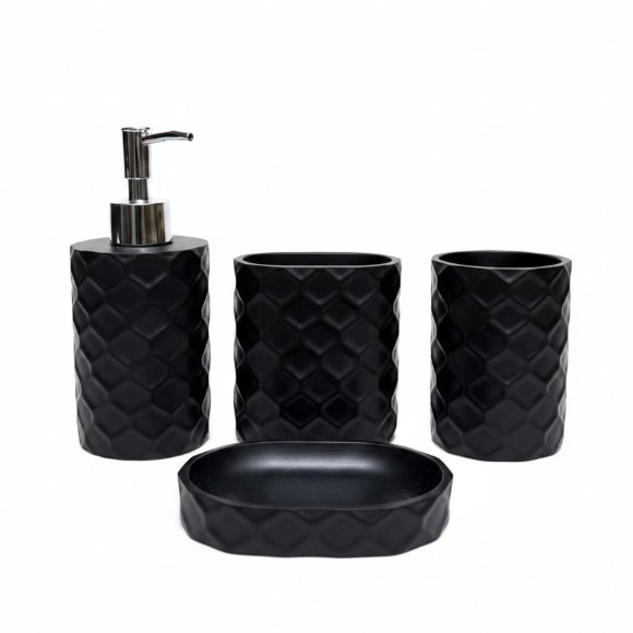 Resin Bathroom Set - 4Pcs