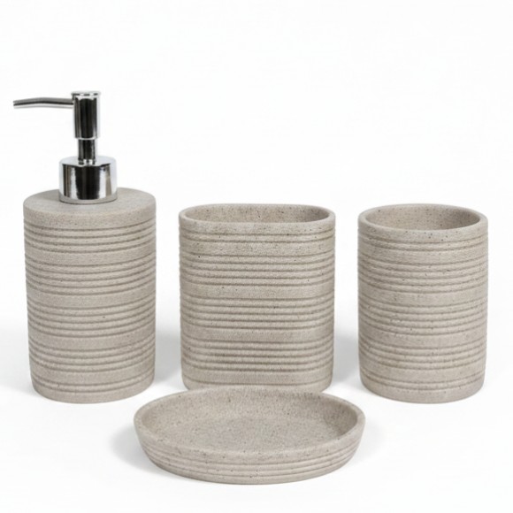 Resin Bathroom Set - 4Pcs