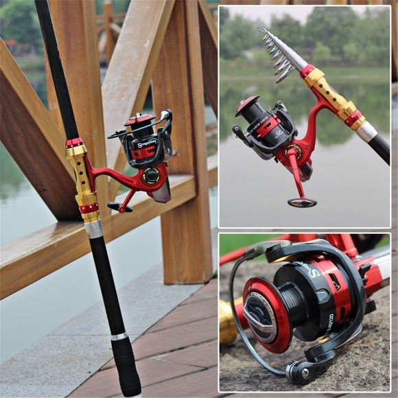 Retractable Fishing Rod Set