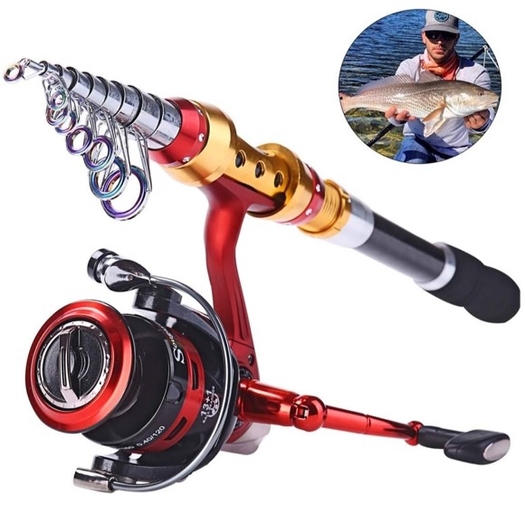 Retractable Fishing Rod Set