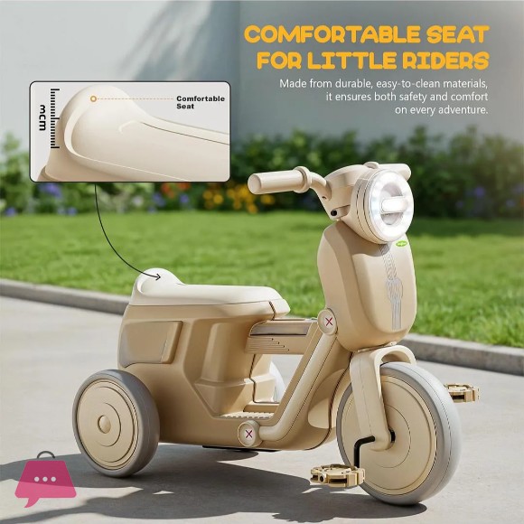 Revona Tricycle Pedal Ride Music Function Non-Slip Handles 12 Months to 4 Years