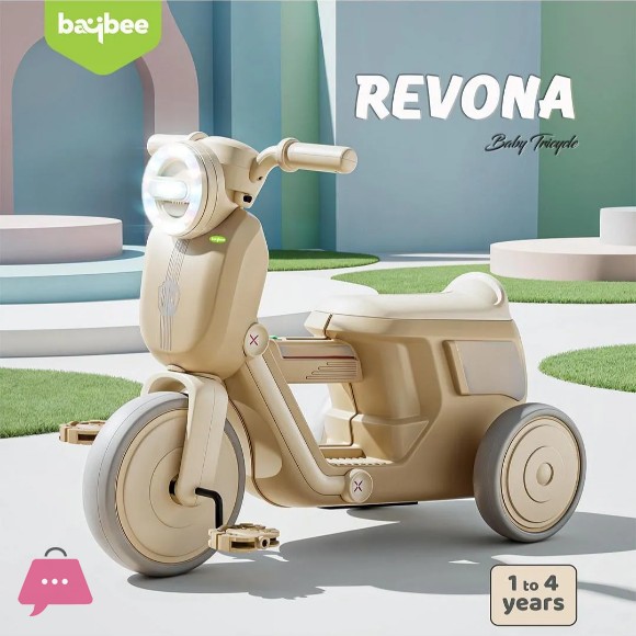 Revona Tricycle Pedal Ride Music Function Non-Slip Handles 12 Months to 4 Years