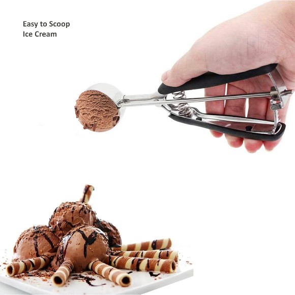SHENGYA Ice Cream Scoops 18/8 Stainless Steel with Trigger Release
