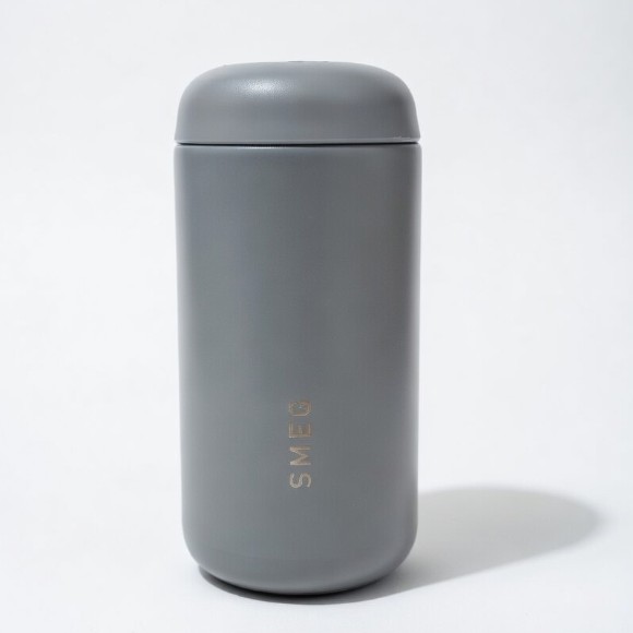 SMEG Stainless Steel Double Vacuum Insulated Travel Mug with Lid - 240ml