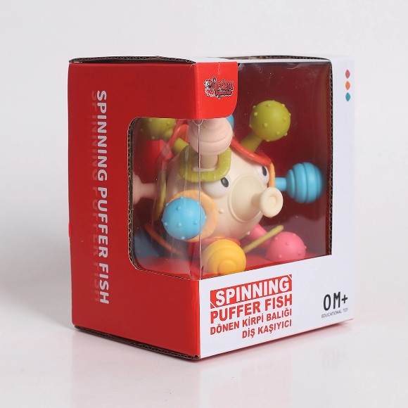 Spinning Pufferfish Ball Toy Rattle Teether
