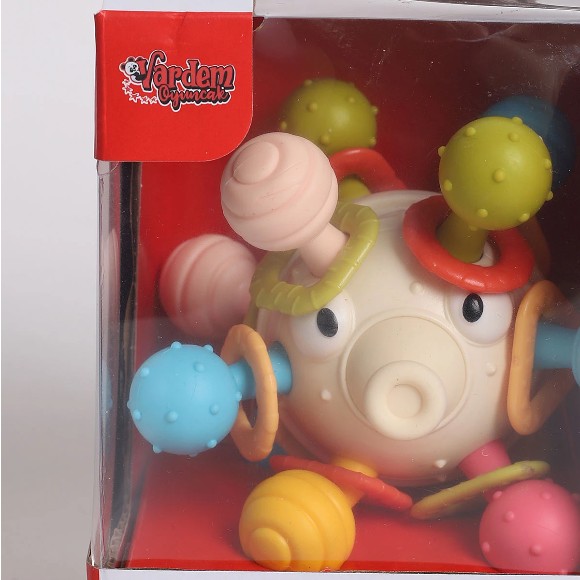 Spinning Pufferfish Ball Toy Rattle Teether