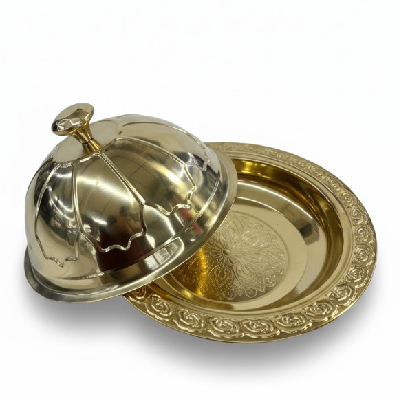 Stainless Steel Dome Platter Golden
