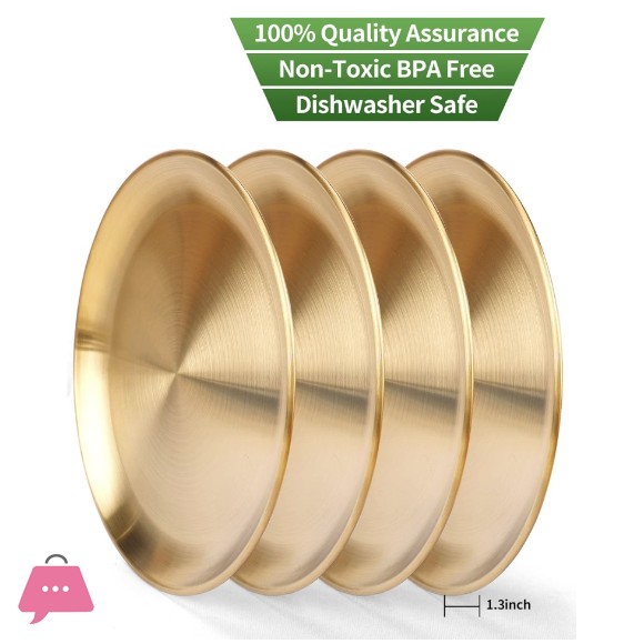 Stainless Steel Golden Big Sizes Plate 304 Round Thal