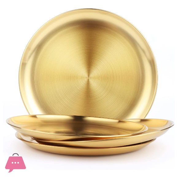 Stainless Steel Golden Big Sizes Plate 304 Round Thal