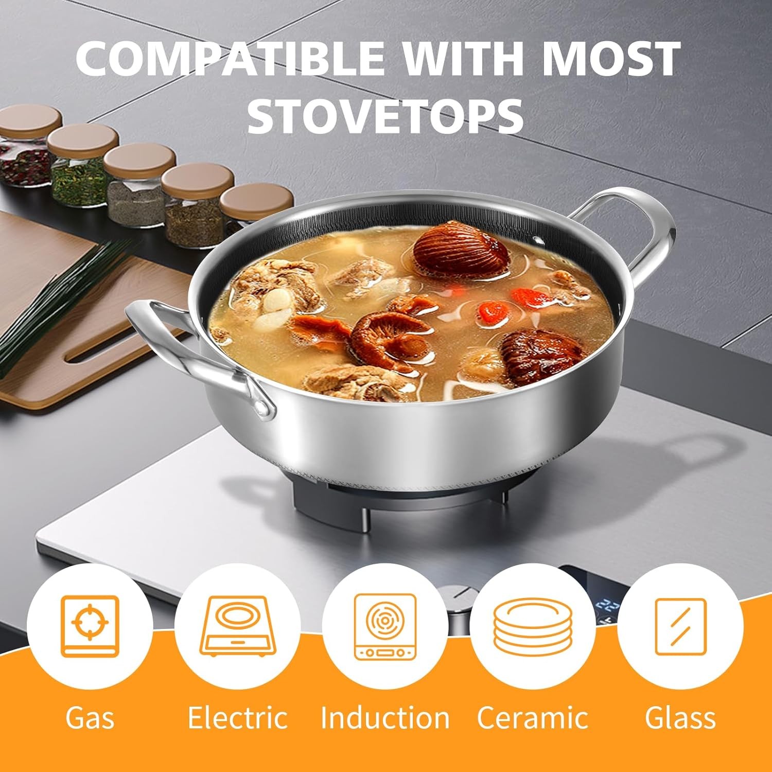 stainless-steel-honeycomb-laser-coated-non-stick-double-handle-low-casserole-cooking-pot