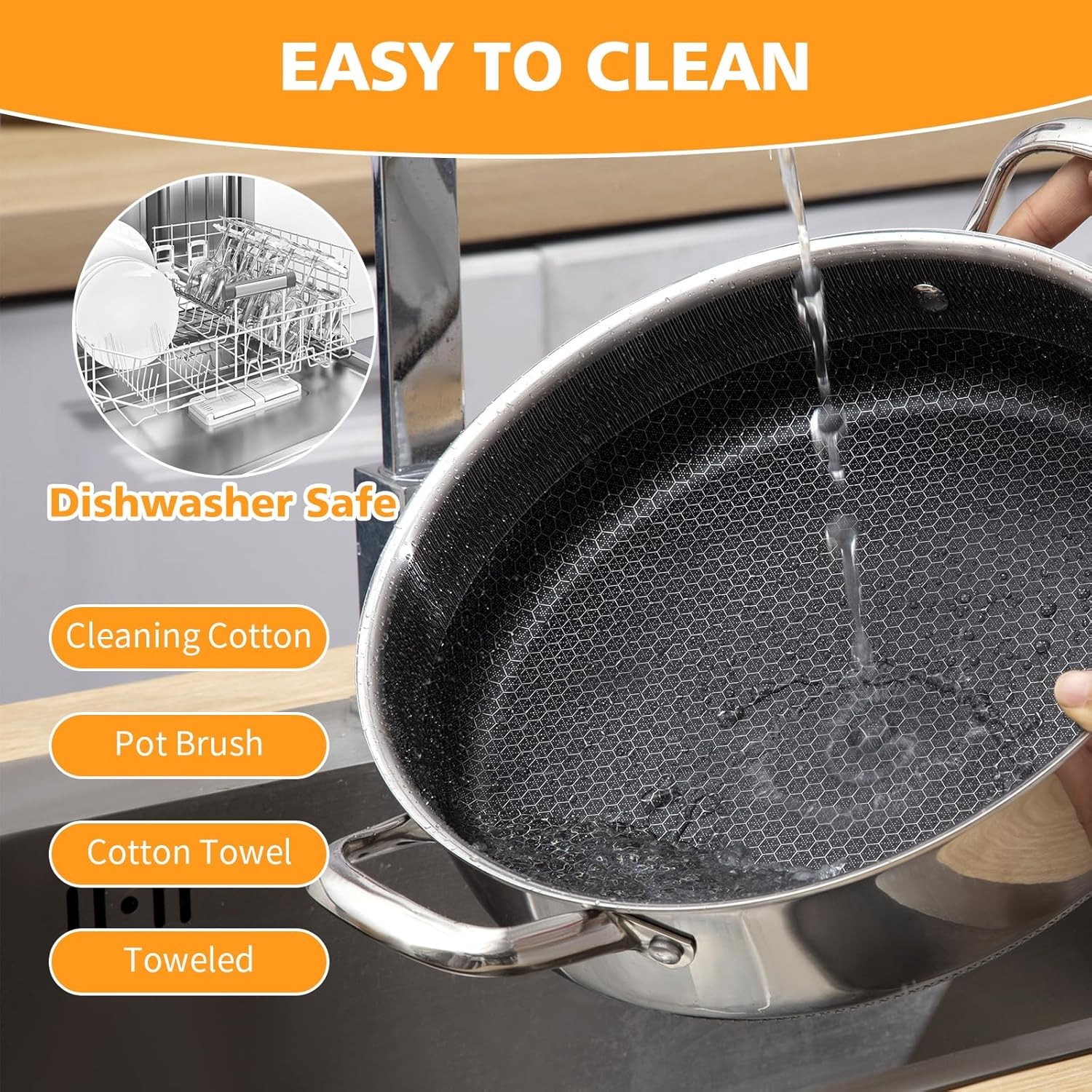 stainless-steel-honeycomb-laser-coated-non-stick-double-handle-low-casserole-cooking-pot