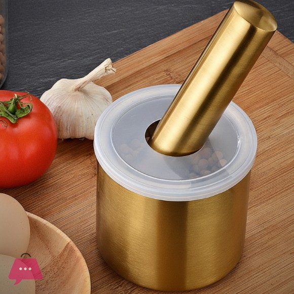 Stainless Steel Mortarr And Pestlee Set Masher Household Grinding Manual Mortarr 10cm