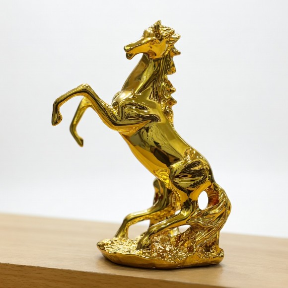 Standing Horse Statue Ornament Statue Horse Sculpture Decor Animal Statue for Desk - 6 x 3 Inch