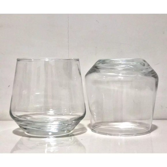 Stemless Drinking Glasses Set of 6 410ml