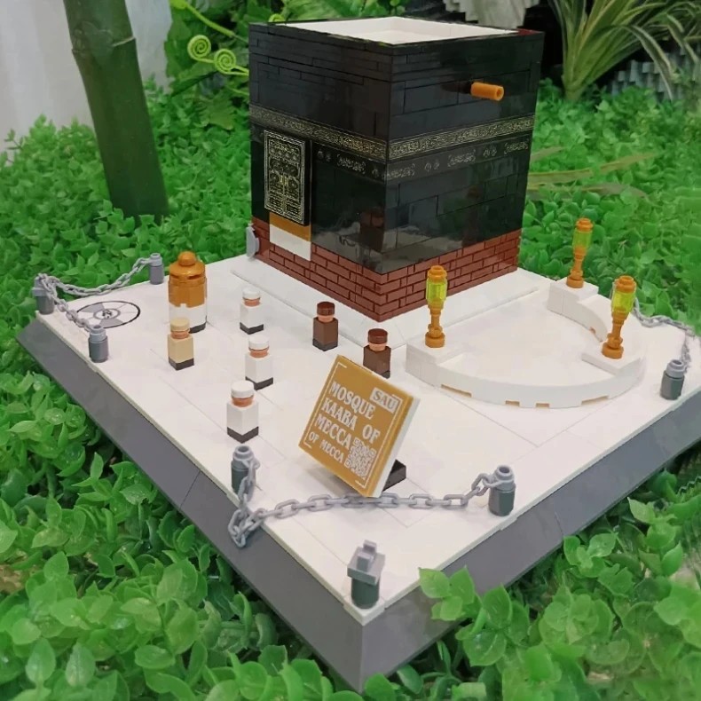 The Kaaba of the Great Mosque of Mecca Saudi Arabia City Small-Particle Building Blocks Toys
