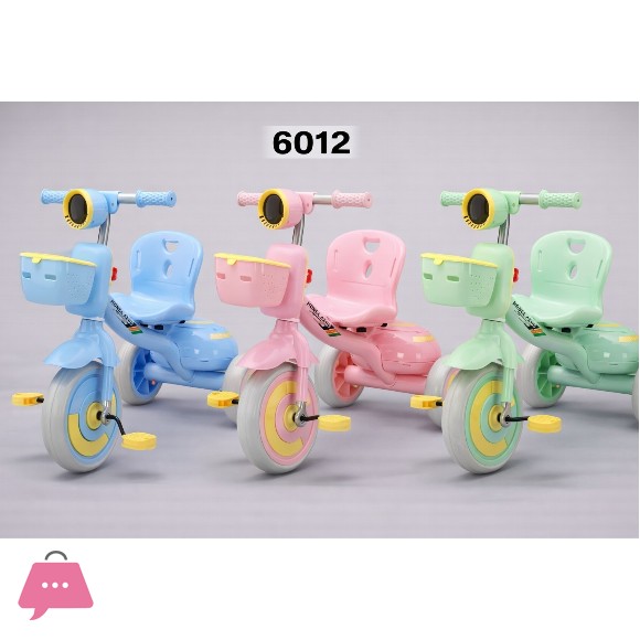Tricycle with Back Seats 3 Wheels for 2-6 Year Old Kids