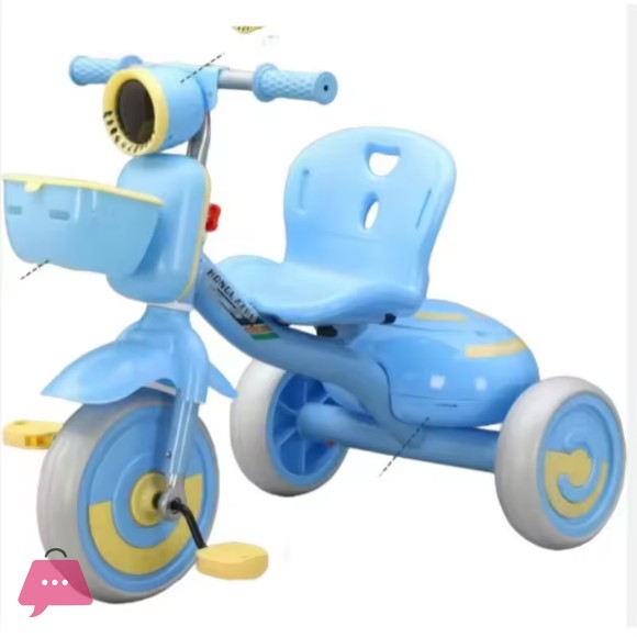 Tricycle with Back Seats 3 Wheels for 2-6 Year Old Kids