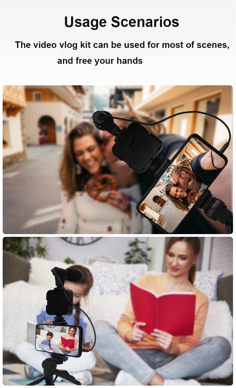 video-vlogging-kits-with-microphone-led-fill-light-&-mini-tripod-ay-49