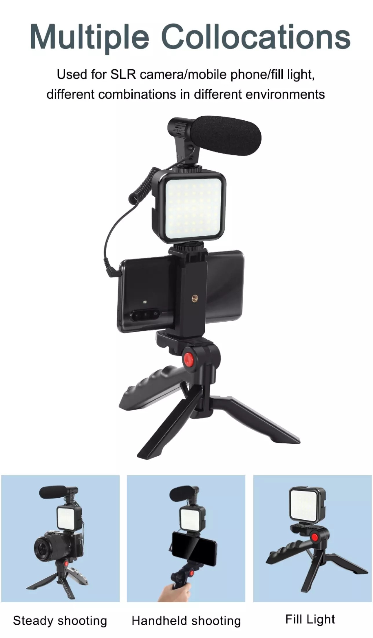 video-vlogging-kits-with-microphone-led-fill-light-&-mini-tripod-ay-49