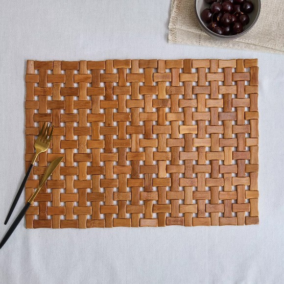 Woodlux Wooden Placemat Dining Table Mat - 33x44 cm