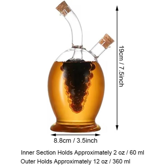2 in 1 Olive Oil and Vinegar Dispenser Bottle