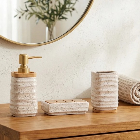 3-Piece Square Bathroom Accessories Set