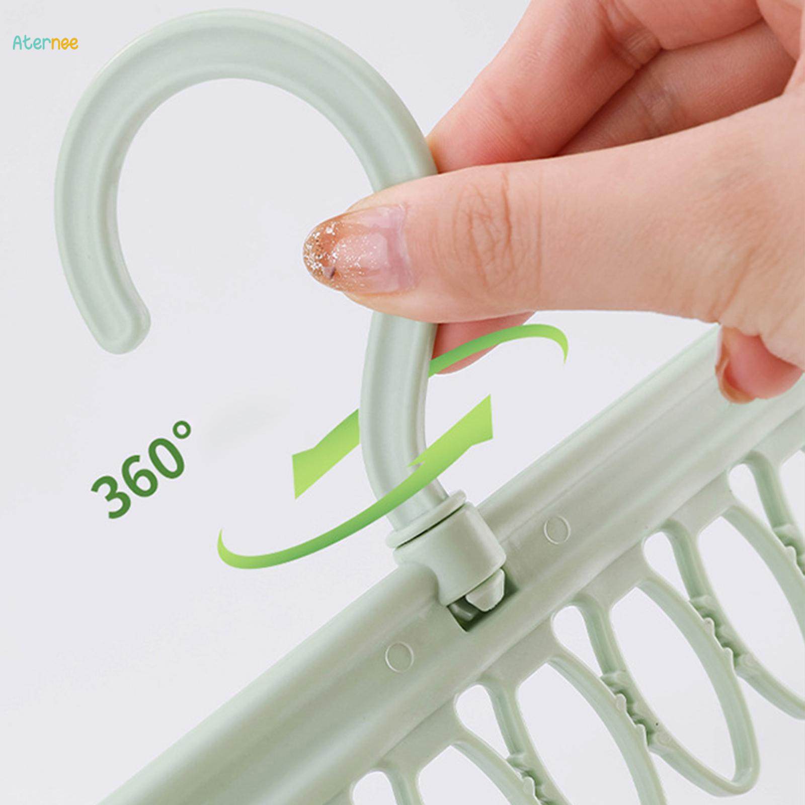 Underwear Hanger Clothes Drying Hanger with Clips for Balcony Closet Hotel 2 Tier