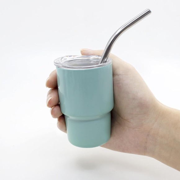 3oz Mini Tumbler Shot Glass Stainless Steel Mini Tumblers with Lids and Straws
