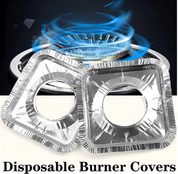 Pack of 10 - Aluminum Foil Gas Stove Burner Covers