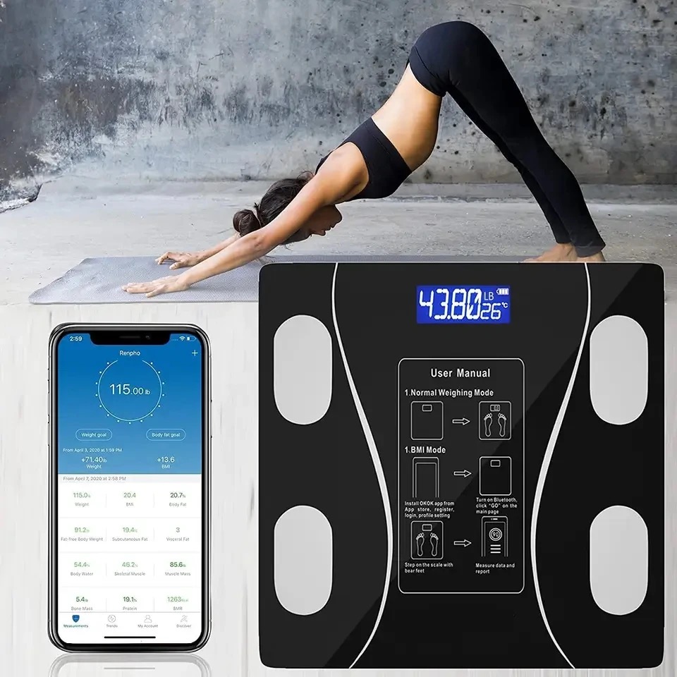 Weight Scale Multi-Functional Human Electronic Scale Home Professional Fat Measurement 180Kg Max Capacity