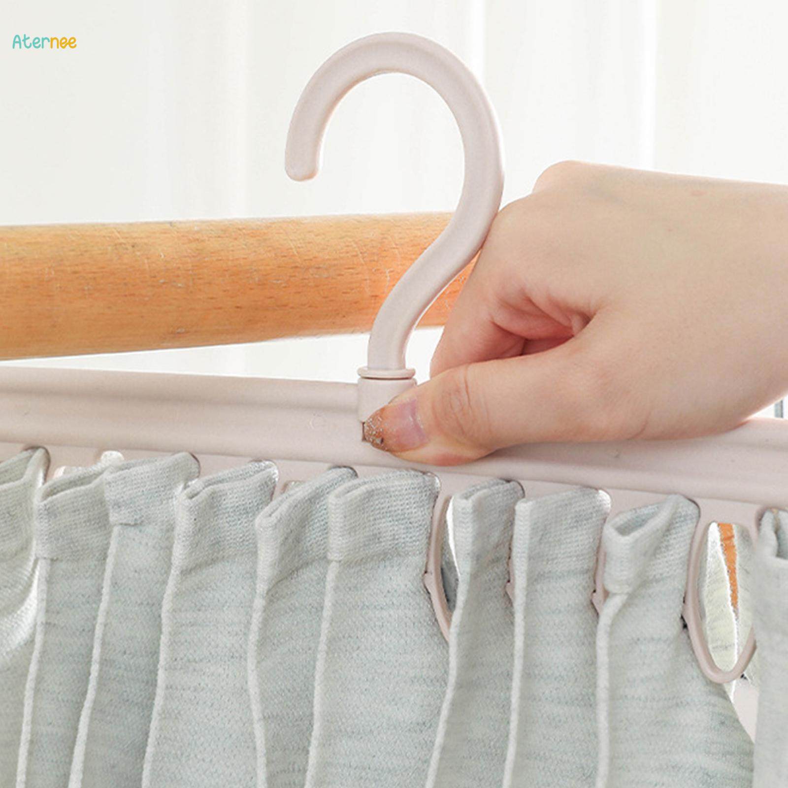 Underwear Hanger Clothes Drying Hanger with Clips for Balcony Closet Hotel 2 Tier