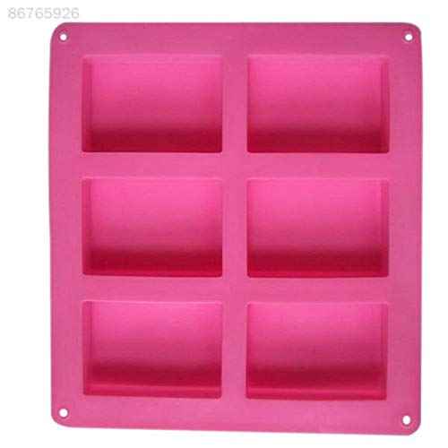 6 Cavity Plain Rectangle Craft Soap Silicone Mold (100 to 110 gm approx each)