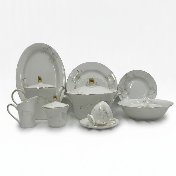 61-Piece Premium Super Bone China Dinner Set