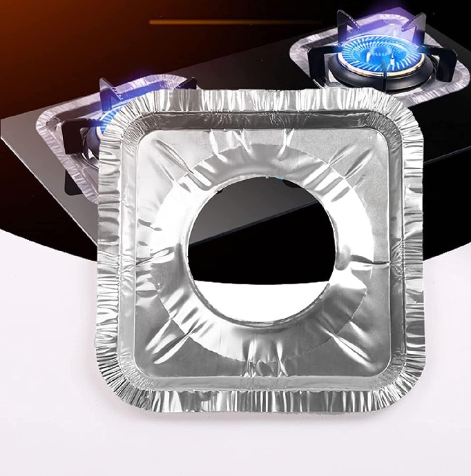 Pack of 10 - Aluminum Foil Gas Stove Burner Covers